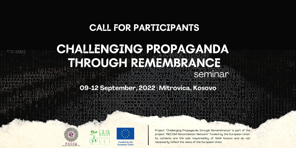 CALL FOR PARTICIPANTS: Challenging Propaganda through Remembrance ...